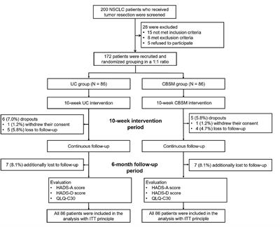 Anxiety, depression, and quality of life in postoperative non-small cell lung cancer patients under the intervention of cognitive-behavioral stress management